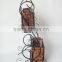 2 Tier Scroll design magazine storage wicker rack or magazine Holder