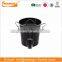 Black painting galvanized steel metal storage ice bucket with scoop with lid