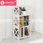 new design display shelf White Wood&Plastic Storage Shelf - Bookcase