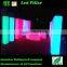 led colorful lighting decorative lighted columns led/ led square column glass columns for wedding