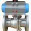 316 stainless steel DN15-DN100 flanged Pneumatic ball valve