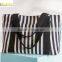 Black and White Stripes Canvas Handbag For Women