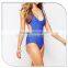 100% polyester Blue color bodysuit ladies