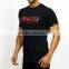 Black Custom Printed Mens Tapered Gym T Shirt Olive Fitted Short Sleeve T Shirt OEM Fitness T Shirt Gym Wear Wholesale