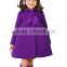 Latest design warm winter baby clothes fashion coat style dress wool tweed overcoat