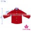 Unisex Fashionable Spring Frock Design Long Sleeve Plain Red Button Kids Shirts Blouse Top