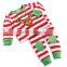 Wholesale Woolen Striped Christmas Children Pajamas