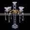 High Quality 5 Arms Crystal Centerpieces Votives Candle Holders Suitable for Wedding Decoration