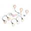 Wholesale jewelry freshwater pearl double finger ring designs