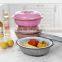2017High Quality Plastic drain Fruit Basket/dustproof Kitchen Storage Basket For Vegetables