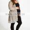 Casual Taupe Plus Size Lace Trim Maternity Cardigan