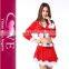 No MOQ Santa Girl Unique Christmas Suits Sexy Red Velvet Christmas Costume