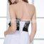 Grace Karin Strapless Chiffon Waist Long Prom Dresses White CL6203