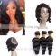 brazilian 360 lace frontal closure with bundles cuticle aligned hair 360 lace frontal wig