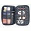 BG2015 Grey Cotton linen Fabric Bag Storage Organizer Pouch