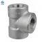 Galvanized  3000LB Steel Pipe Fitting/ ASME B16.11 Threaded Equal Tee