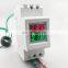 2P 36mm Din rail Dual LED display Voltage and current meter voltmeter ammeter range AC 80-300V 200-450V 0-100A