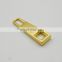 For handbag customized express gold long slider metal zipper puller