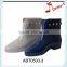 Golden skull decoration girls low heel custom ankle rain boots