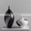 Home Decoration Light Porcelain Modern Chinese Hand Painted Vase Black And White