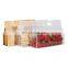 Transparent Flat Bottom Eight Sides Seal Pouches Plastic Bag Kraft Paper Frosted Self-sealing Bag with Handle