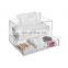 Clear Acrylic Tissue Dispenser with Drawer Countertop Storage Box for Tissue Cosmetics