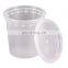 округлая пластиковая ведро с ручкой и крышкой для еды с экологически чистой функцией
