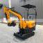 1.0 ton hydraulic excavator swing bearing infront mini excavator with auger drilling backhoe for sale