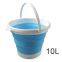 Folding Collapsible Bucket with Strong, Flexible, Compact, BPA Free Design and Sturdy Handle for Hiking Camping and Outdoor