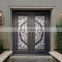 Custom outdoor main entrance metal security doors modern exterior safety double wrought iron front door designs