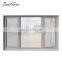 Superhouse accordion windows NFRC AS2047 Standard white aluminium frame Casement  Glass window with Fixed Window