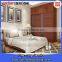 Light Color Bedroom Closet Design Sliding Door Wardrobe and Bed
