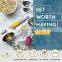 Magnetic Measuring Spoons Set, Dual Sided, Stainless Steel, Fits in Spice Jars