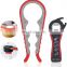 Jar Opener, 5 in 1 Multi Function Can Opener Bottle Opener Kit with Silicone Handle