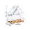Clear Acrylic Wind Bird Feeder  Birdhouse Mixed Seed with Tray for Viewing
