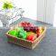 Best Price bamboo weaving basket Set Of 3 Snack fruit tray storage basket serving tray wholesale