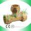 1/2"*1/2" Golden Color Copper Thin Wall Pipe Fittings