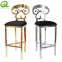 Luxury Stainless Steel bar counter chair Hot Recommend Wedding Furniture Gold High Bar Stools