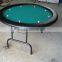 52 inch round poker table with iron legs and steel cup holders
