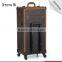 Professional large size rolling cosmetic case trolley 2 in1 makeup case with mirror