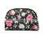 Custom shell shape canvas cosmetic bag European socialite printing flowers free makeup samples