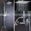 Chrome Rain 8" Shower Faucet Set Shower Bar Hand Shower Valve Mixer Tap 1 Handle