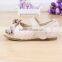 Cute baby girl sandals beige and pink with pearl baby girls dress shoes kids sandals