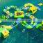 giant inflatable water park for kids and adults / floating water games