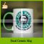 11oz coffee tea ceramic mug with rim and handle glazed, T/T                        
                                                Quality Choice