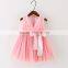 The Most Popular special one-piece knitwear casual dress, peach elegant girls ruffle wedding dress, kids prom gown dress party