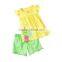 Cute candy kids two piece outfits icecream yellow girl shorts set lollipop baby cloth suit supplier