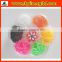 healthy silicone loom bands with flower pattern plastic box pack