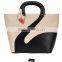 women's fashion handbag swan with pure color patchwork China dropship handbag