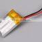 Small Li-Polymer Battery 501220 100mAh 3.7V With Stable PCM